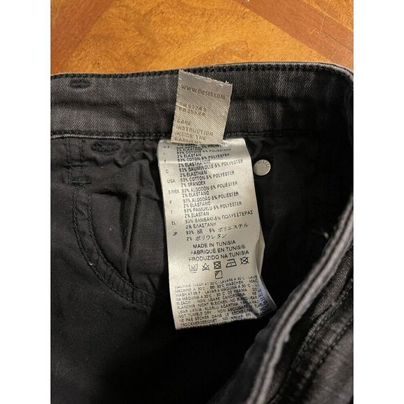 Diesel Skinzee Women's Super Slim 0813E Stretch Jeans Black W27 L32 - Picture 5 of 12
